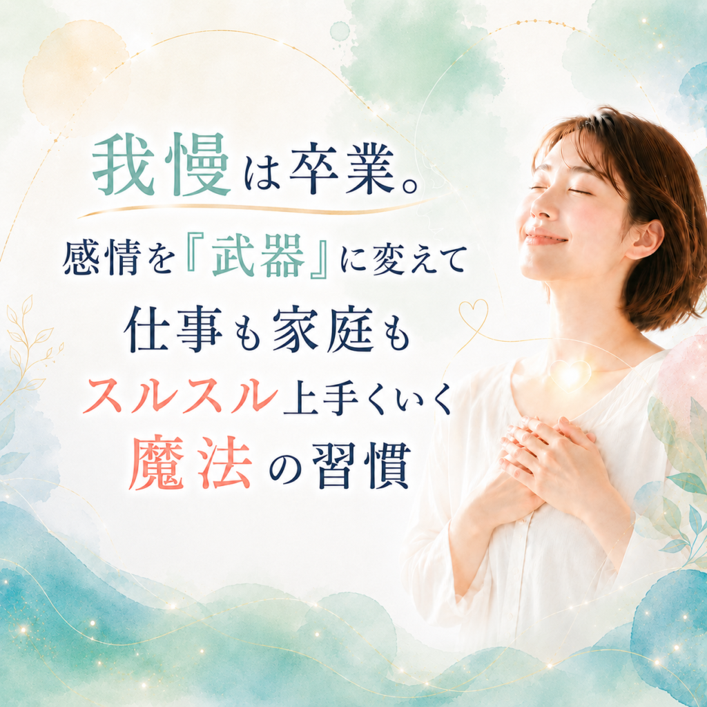 我慢は卒業。感情を「武器」に変えて、仕事も家庭もスルスルうまくいく魔法の習慣