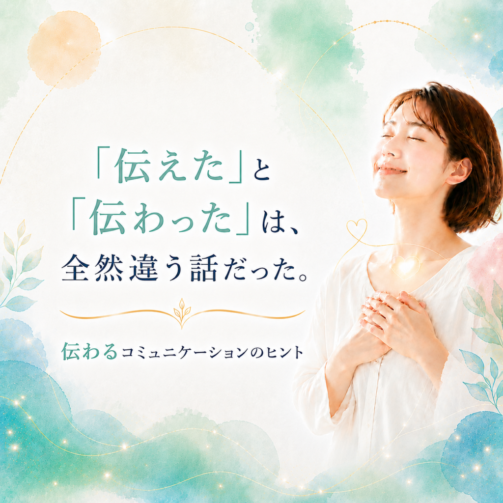 「伝えた」と「伝わった」は、全然違う話だった。